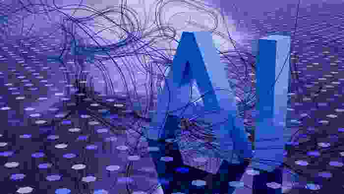 AI chatbot interface on laptop dashboard